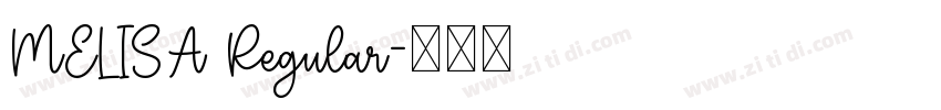 MELISA Regular字体转换